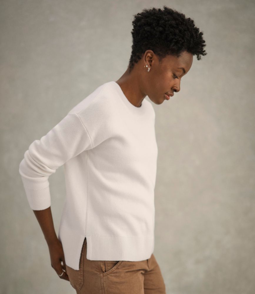 Women's Wicked Soft Cotton/Cashmere Crewneck Sweater, Camel Brown Heather, small image number 7