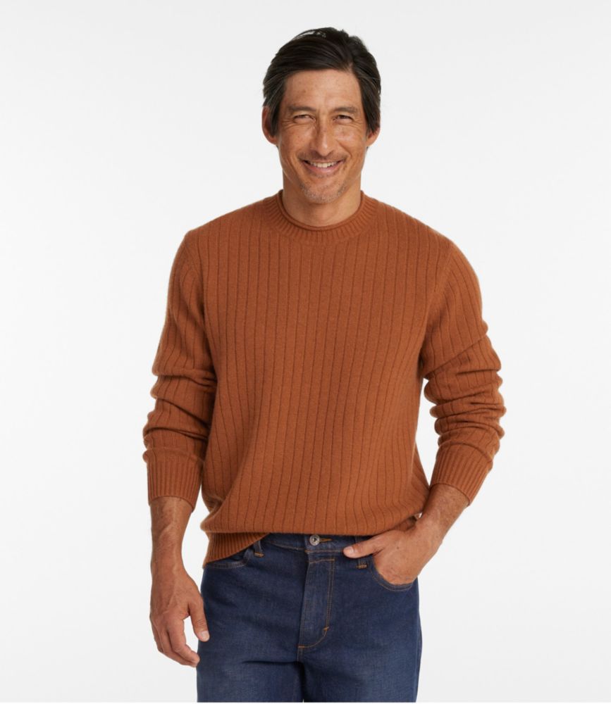 Men's Bean's Ultrasoft Wool Rollneck Sweater, Camel Heather, small image number 2