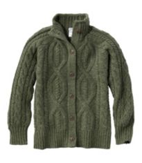 Women's Double L® Cable Sweater, Quarter-Zip