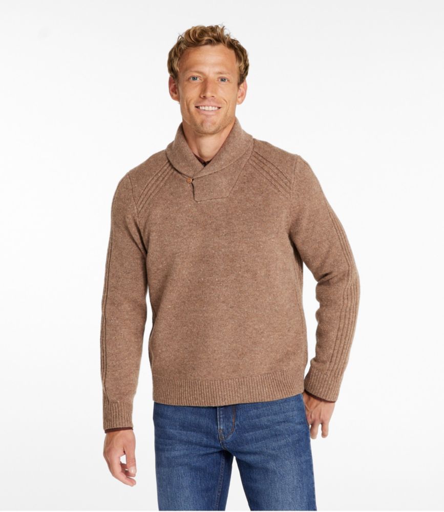 Men's Rangeley Merino Sweater, Shawl-Collar, Graphite Heather, small image number 2