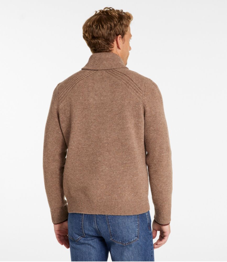 Men's Rangeley Merino Sweater, Shawl-Collar, Graphite Heather, small image number 3