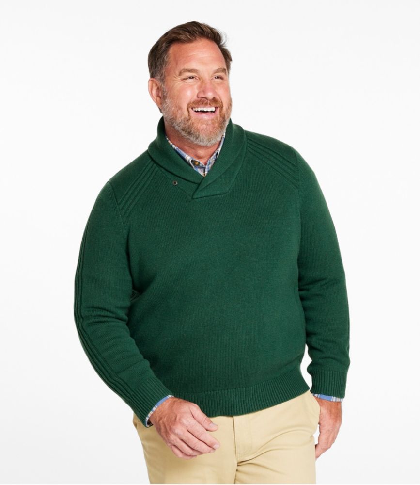Men's Rangeley Merino Sweater, Shawl-Collar, Graphite Heather, small image number 4