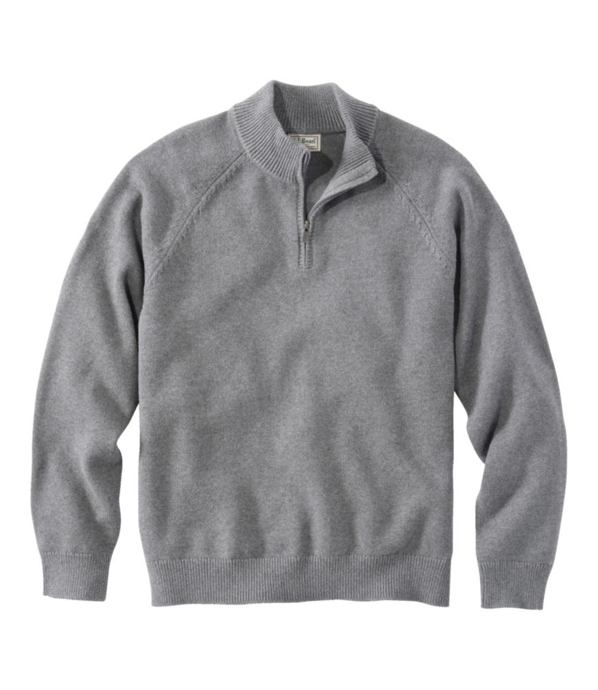 Men s Wicked Soft Cotton Cashmere Sweaters Quarter Zip