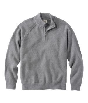 Men's Wicked Soft Cotton/Cashmere Sweater, Quarter-Zip