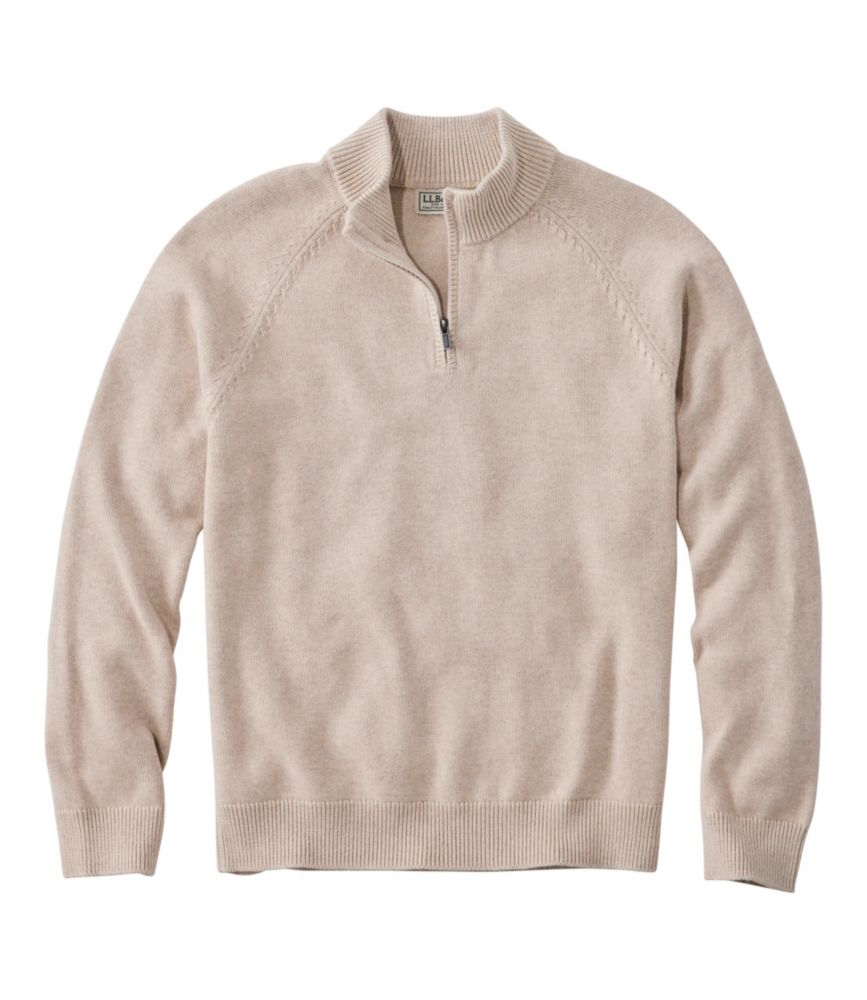 Men's Wicked Soft Cotton/Cashmere Sweaters, Quarter-Zip