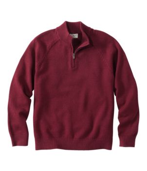 Men's Wicked Soft Cotton/Cashmere Sweaters, Quarter-Zip, New