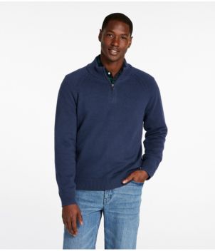 Men's Wicked Soft Cotton/Cashmere Sweater, Quarter-Zip