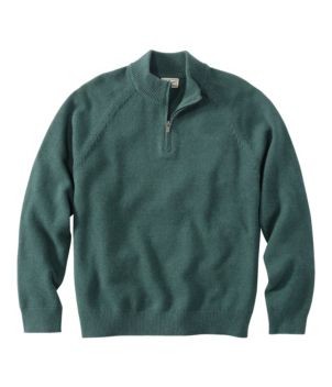 Men's Wicked Soft Cotton/Cashmere Sweaters, Quarter-Zip, New