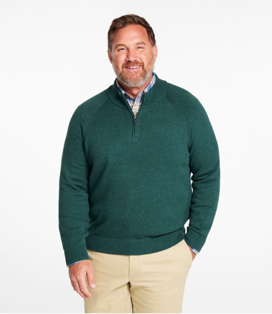 Men's Wicked Soft Cotton/Cashmere Sweaters, Quarter-Zip