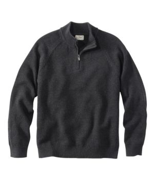 Men's Wicked Soft Cotton/Cashmere Sweater, Quarter-Zip