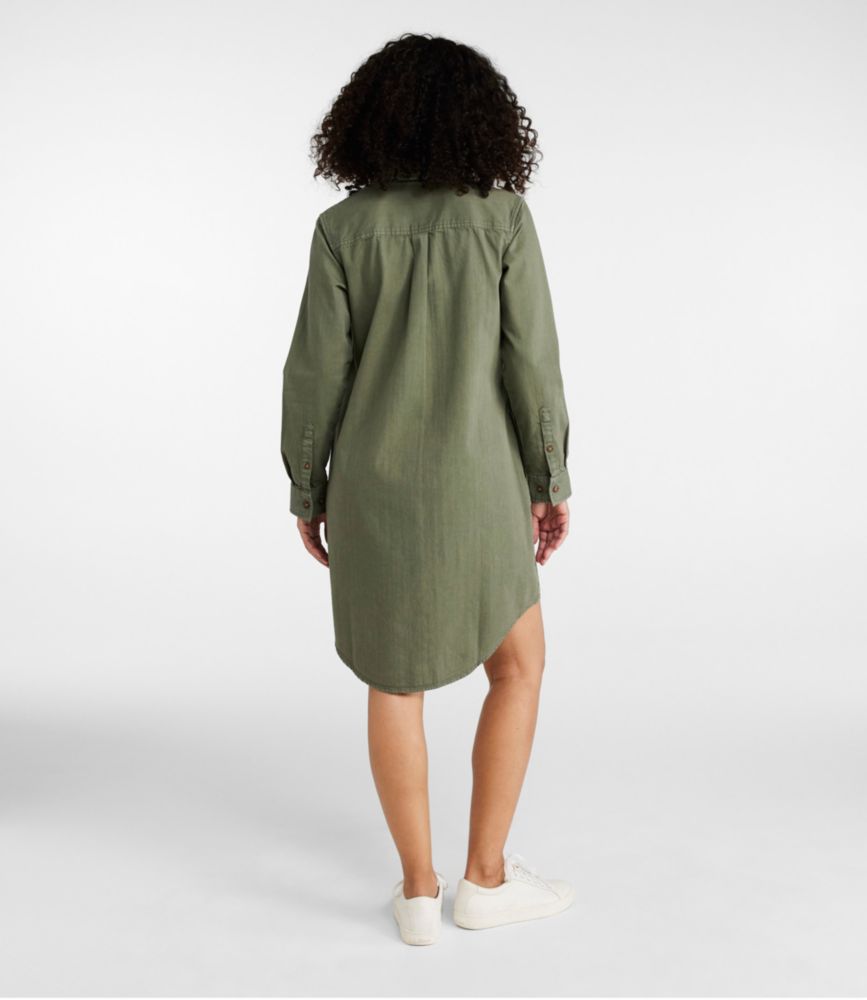 Women's L.L. Bean Heritage Washed Denim Shirt Dress, Garment-Dye