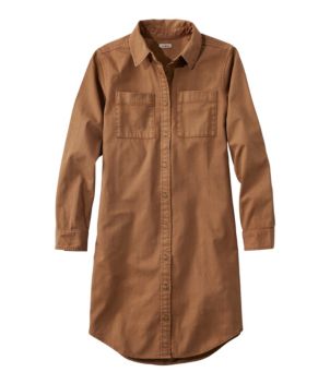Women's L.L. Bean Heritage Washed Denim Shirt Dress, Garment-Dye