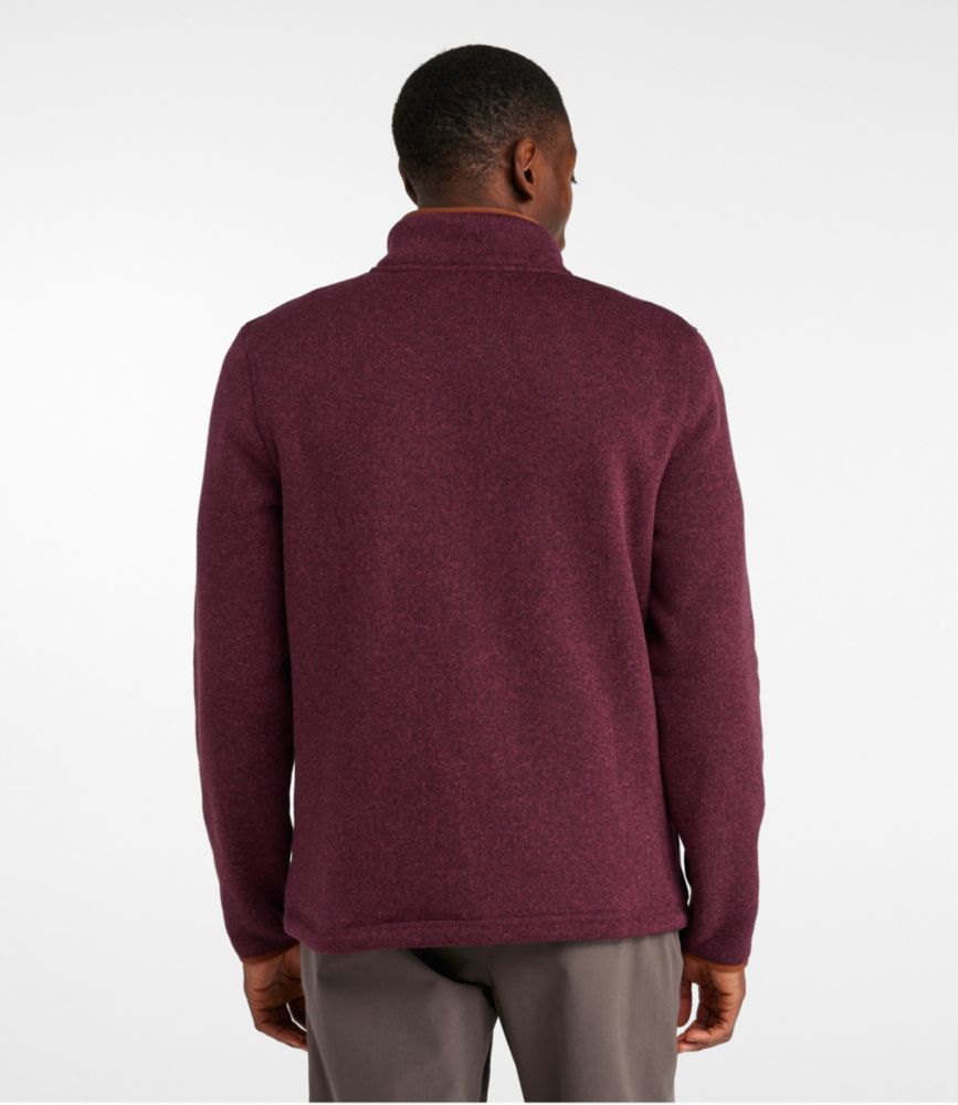 Men's Bean's Sweater Fleece Half-Zip Pullover, Yellow Ochre, small image number 3
