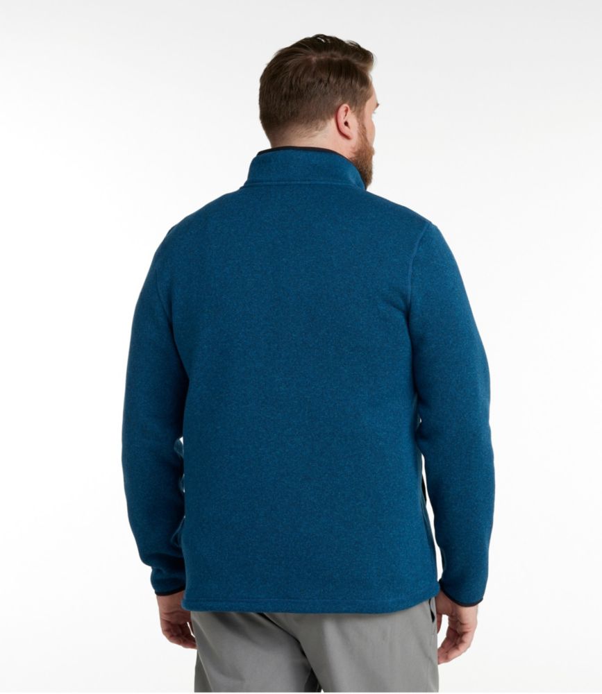 Men's Bean's Sweater Fleece Half-Zip Pullover, Bright Navy, small image number 5