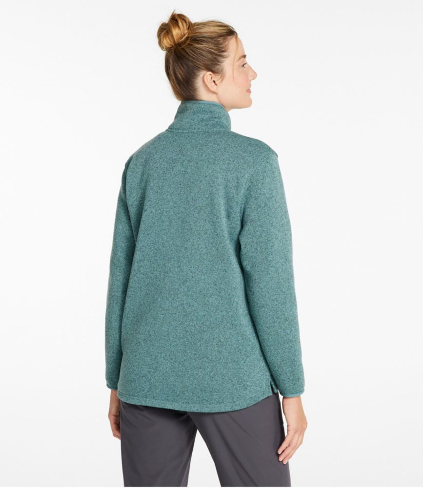 Women's L.L.Bean Sweater Fleece Half-Zip Pullover, Sailcloth/Warm Gold, small image number 3
