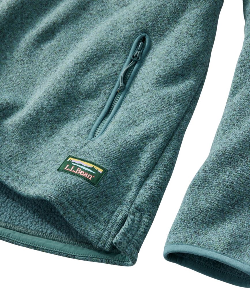 Women's L.L.Bean Sweater Fleece Half-Zip Pullover, Sailcloth/Warm Gold, small image number 5