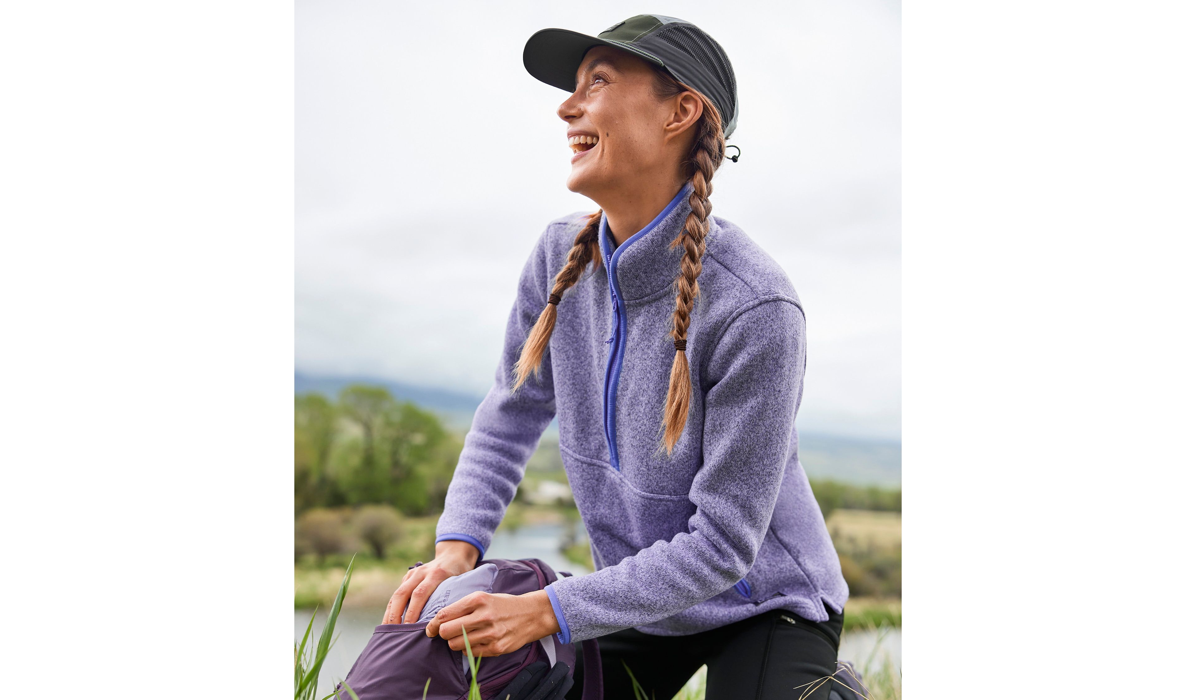 Women's L.L.Bean Sweater Fleece Half-Zip Pullover