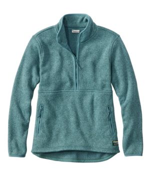 Women's L.L.Bean Sweater Fleece Half-Zip Pullover, New