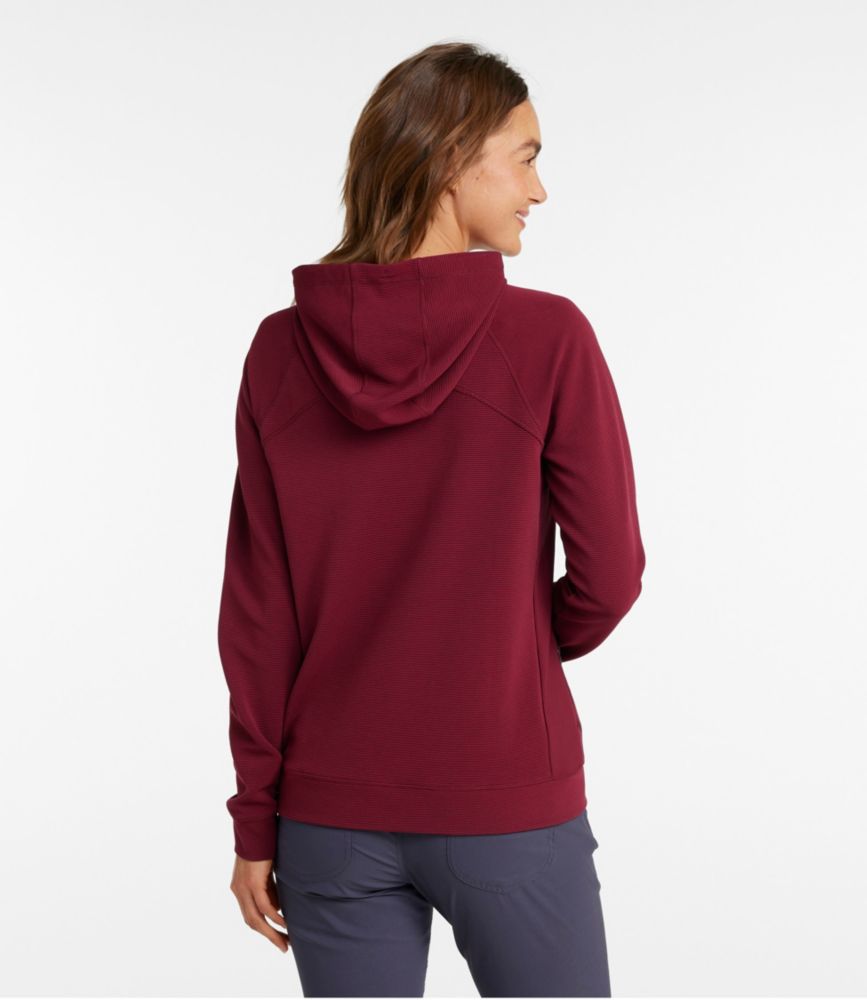 Women's VentureStretch Ottoman-Rib Hoodie, Deep Rosewood, small image number 3