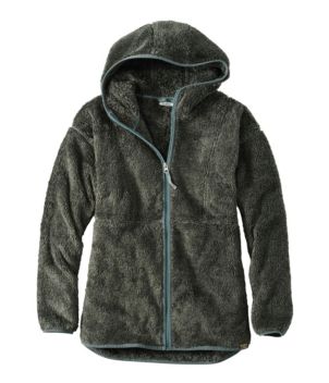 Women's L.L.Bean Hi-Pile Fleece Jacket, Long Hooded