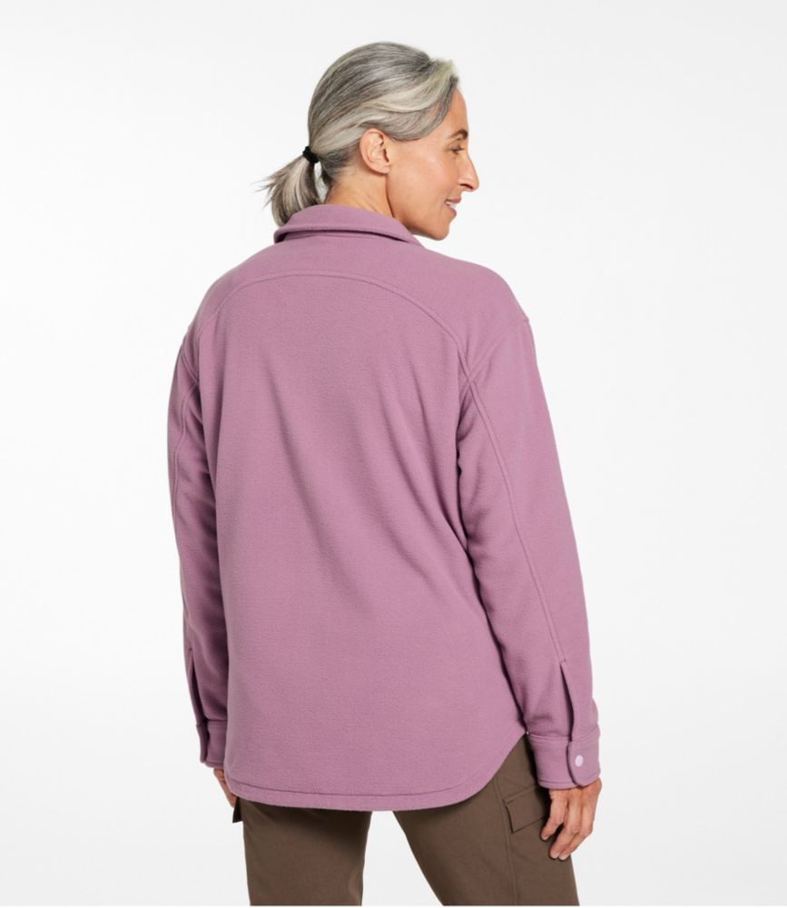 Women's Camp Fleece Overshirt, Mauve, small image number 3