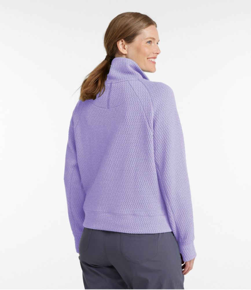 Women's Ridgeknit Half-Zip Pullover, Oversized, Dark Marine Blue, small image number 3