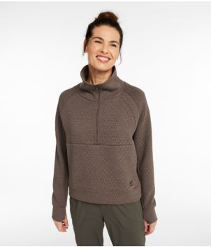 Women's Ridgeknit Half-Zip Pullover, Oversized
