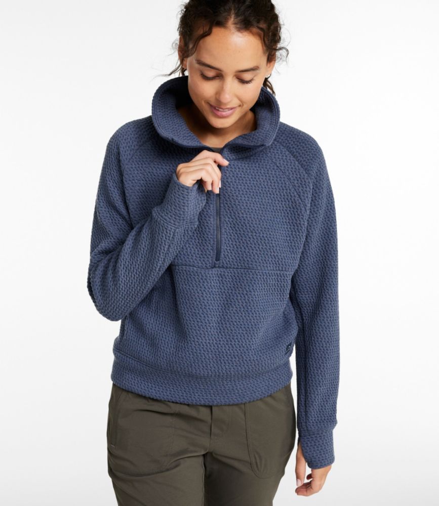 Women's Ridgeknit Half-Zip Pullover, Oversized