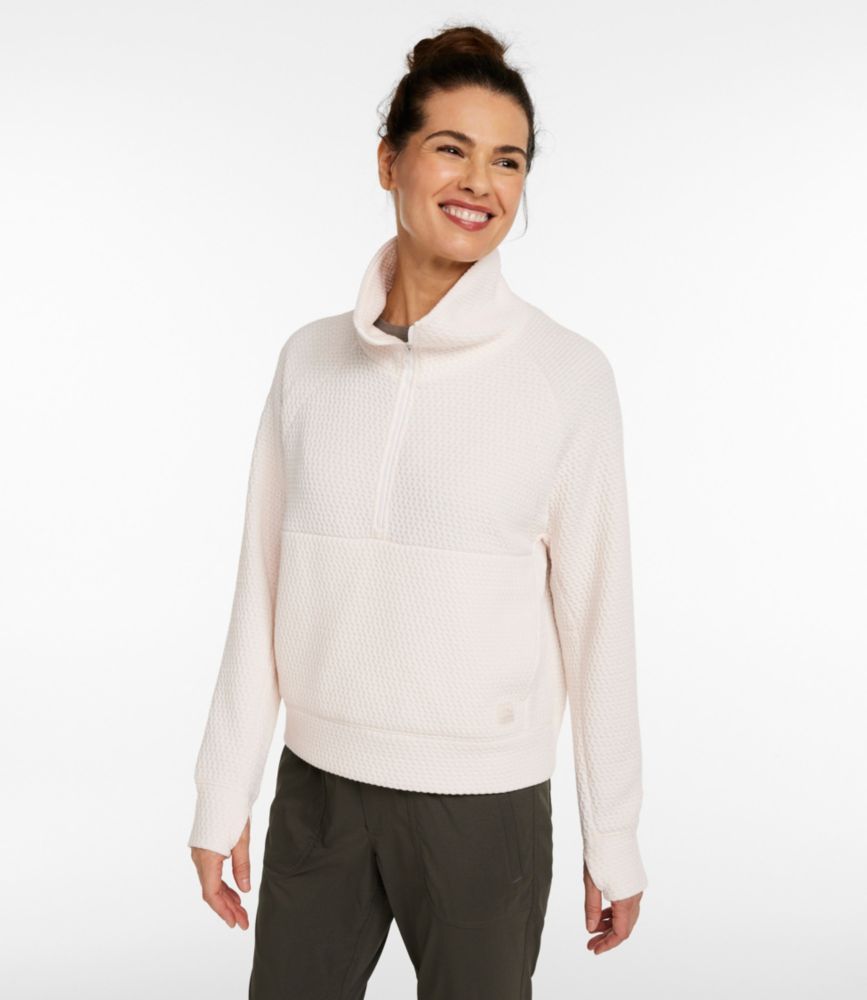 Women's Ridgeknit Half-Zip Pullover, Oversized