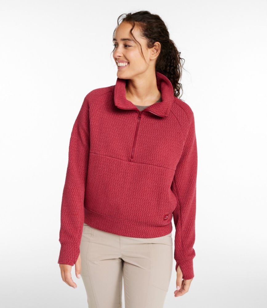 Women's Ridgeknit Half-Zip Pullover, Oversized