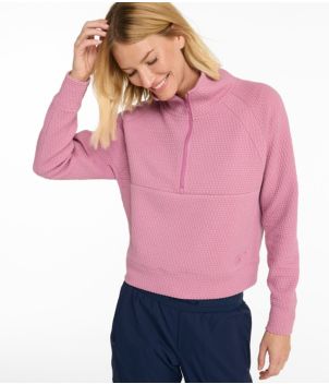 Women's Ridgeknit Half-Zip Pullover, Oversized