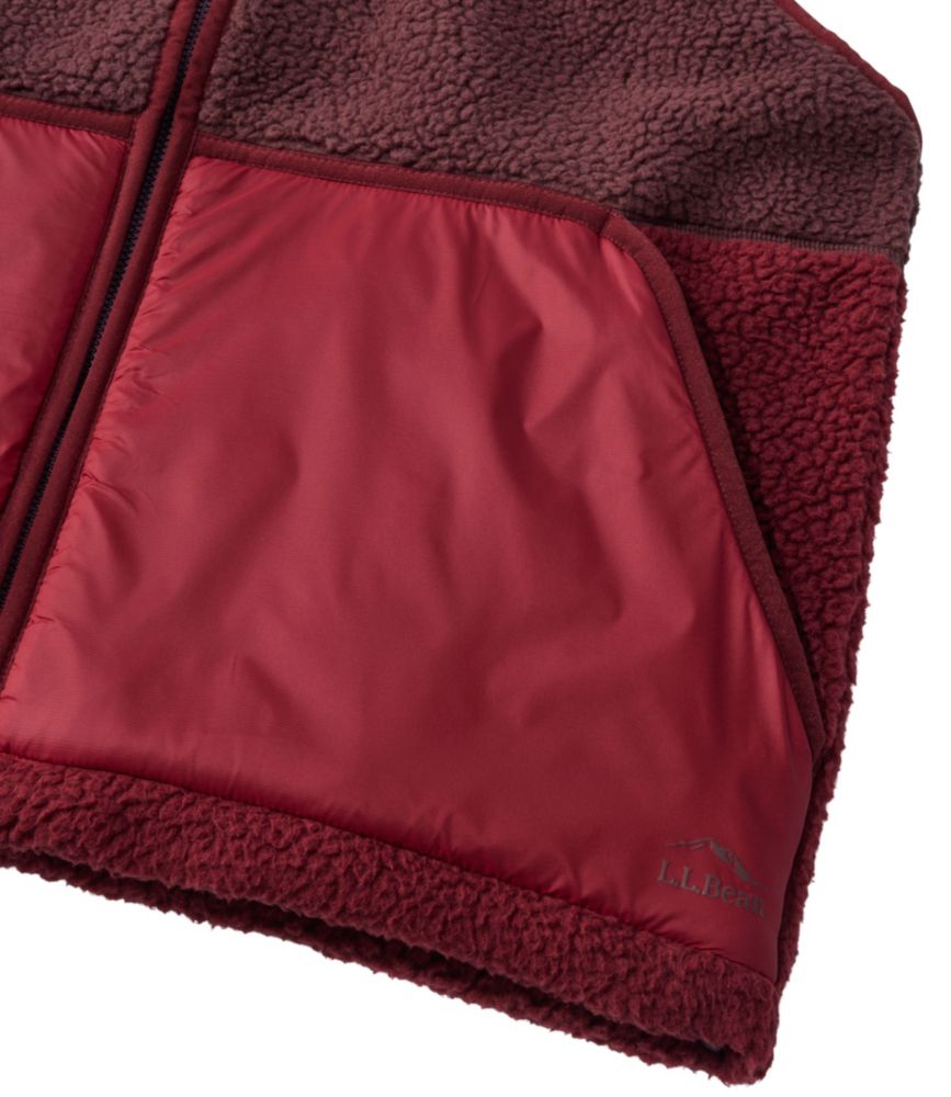 Women's Mountainside Fleece Vest, Colorblock, Burgundy Brown/Deep Rosewood, small image number 5