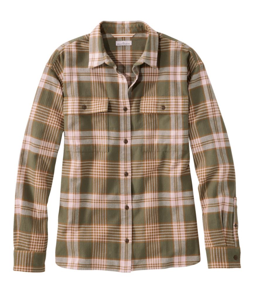 Women's Signature Camp Flannel Shirt, Dusty Olive, small image number 1