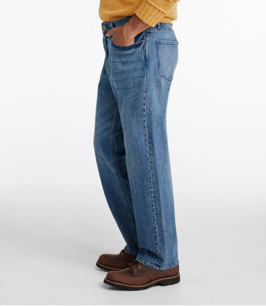 Men's Signature Heritage Denim, Relaxed Fit, Straight Leg, Classic Medium, small image number 4