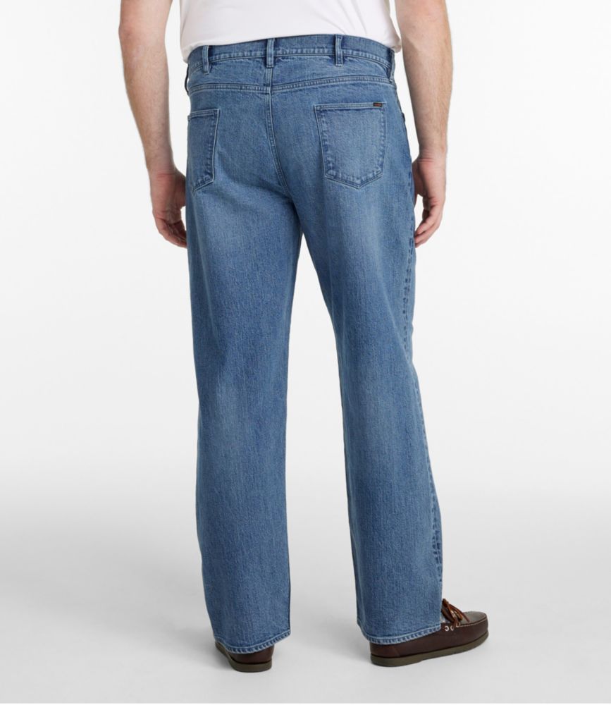 Men's Signature Heritage Denim, Relaxed Fit, Straight Leg, Bleached Wash, small image number 6