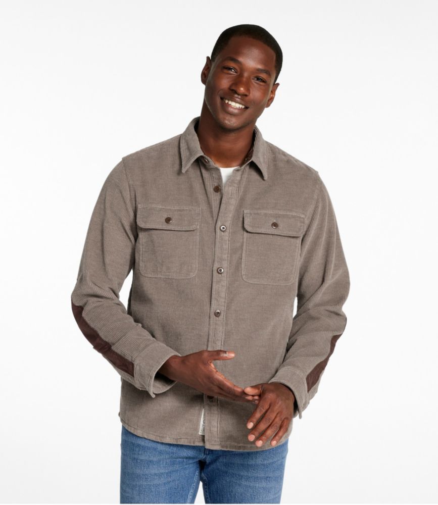 Men's Signature Cord Workshirt, Fossil Brown, small image number 2