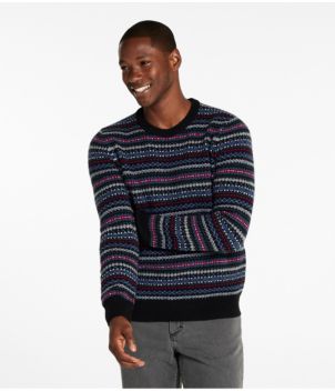 Men's Signature Camp Merino Wool Crewneck Sweater, Pattern