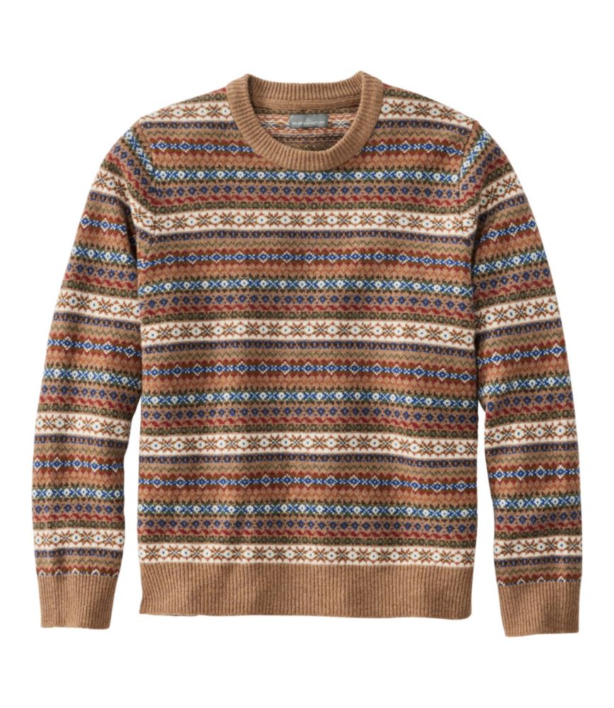 Men's Signature Camp Merino Wool Crewneck Sweater, Pattern