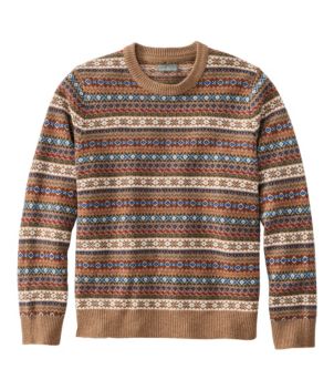 Men's Signature Camp Merino Wool Crewneck Sweater, Pattern, New