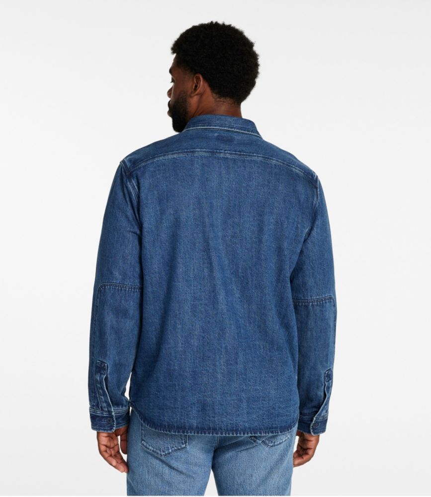 Men's Signature Denim Workshirt, Dark Indigo, small image number 5