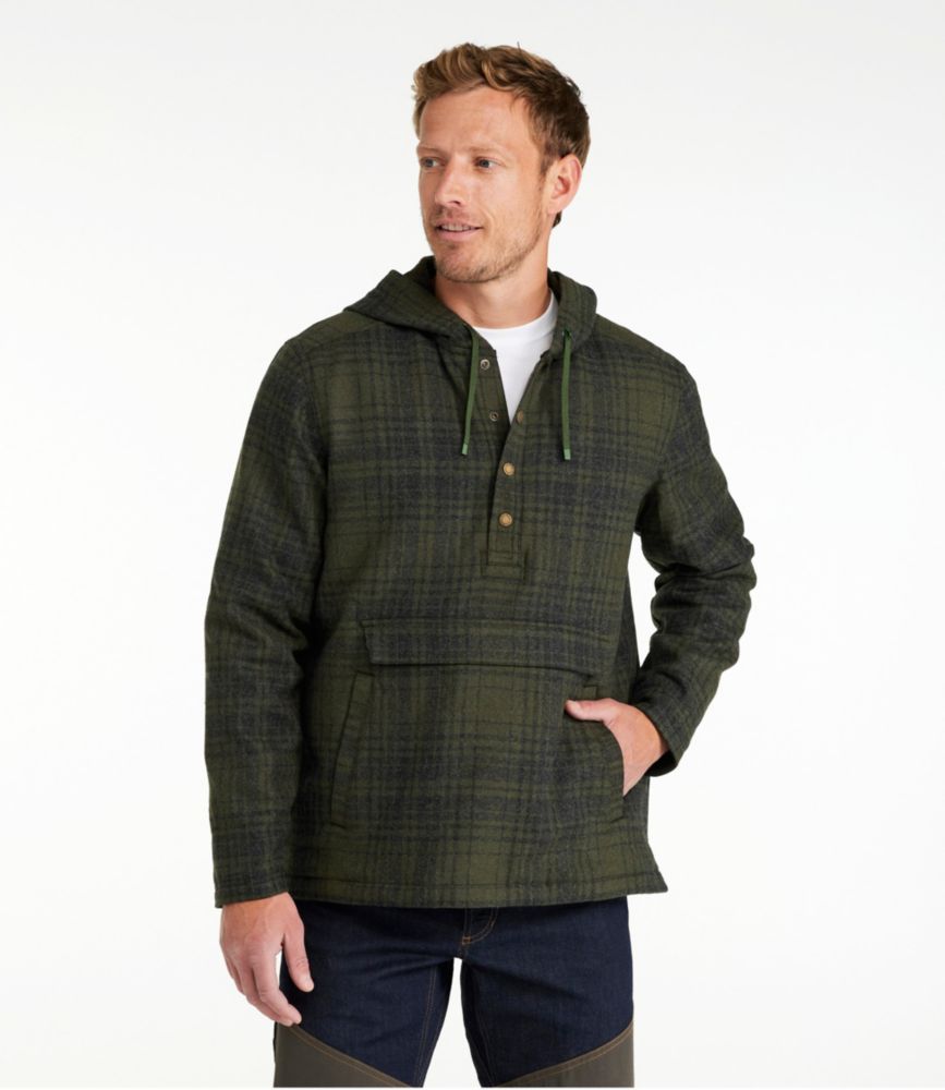 Men's Maine Guide Wool Anorak, Forest Shade, small image number 2