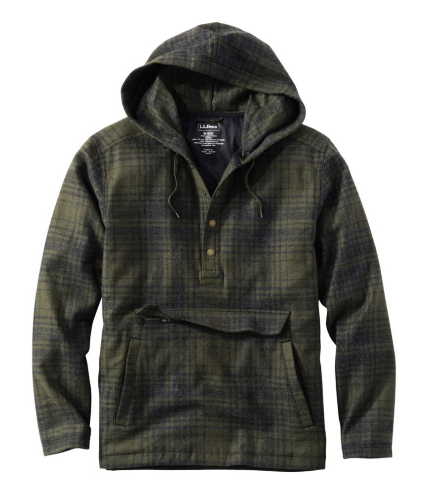 Mens wool anorak pullover sale