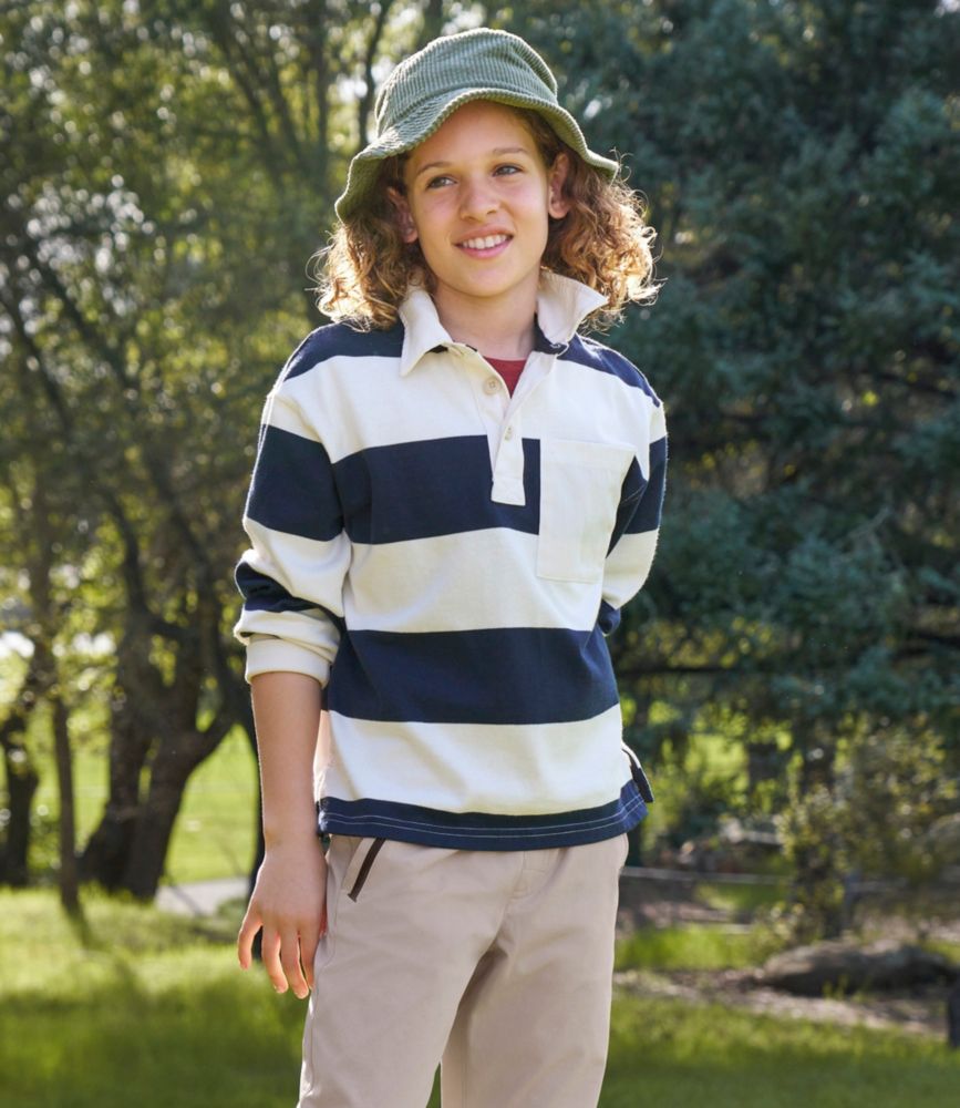 Kids' Striped Rugby Shirt, Lavender Ice, small image number 12