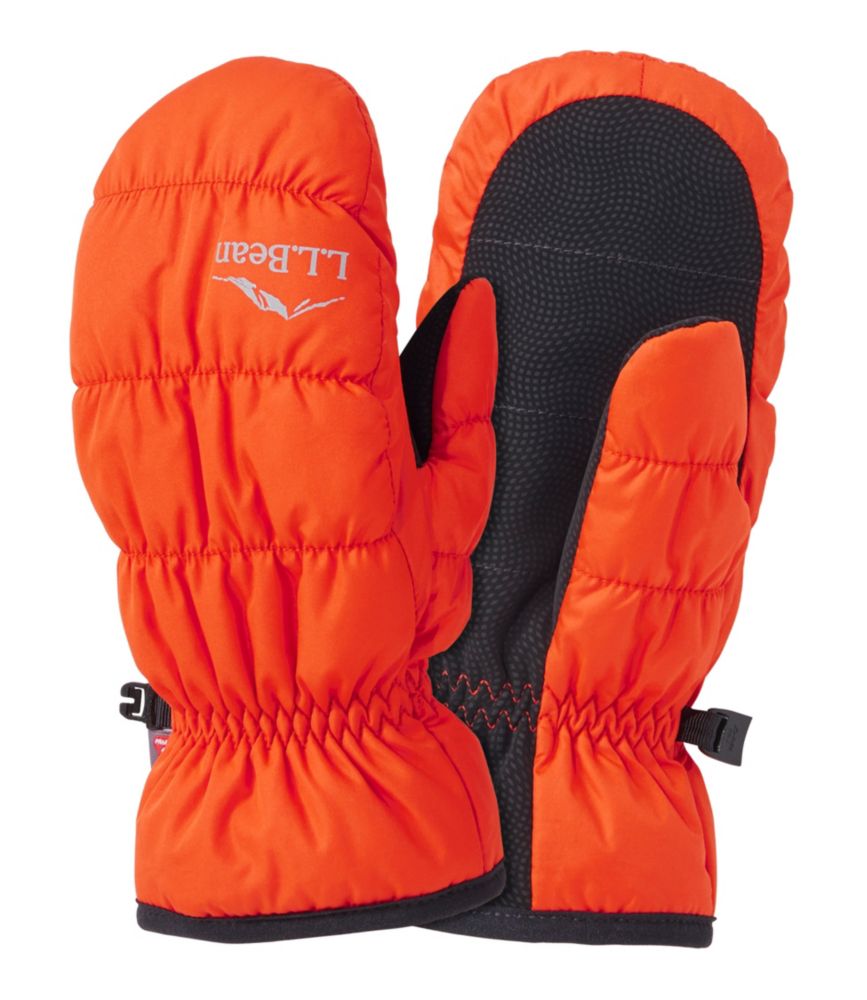 Kids' L.L.Bean Puffer Mittens, Orange, small image number 1