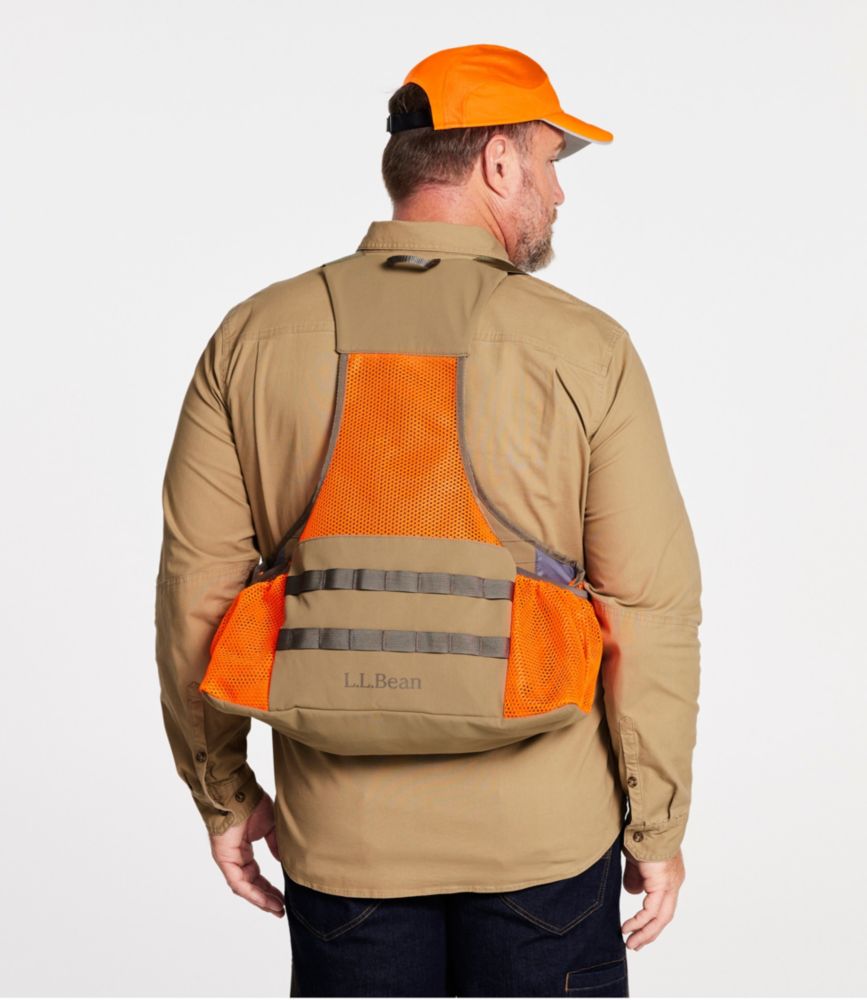 Upland Hunting Strap Vest, Dark Mushroom/Hunter Orange, small image number 3