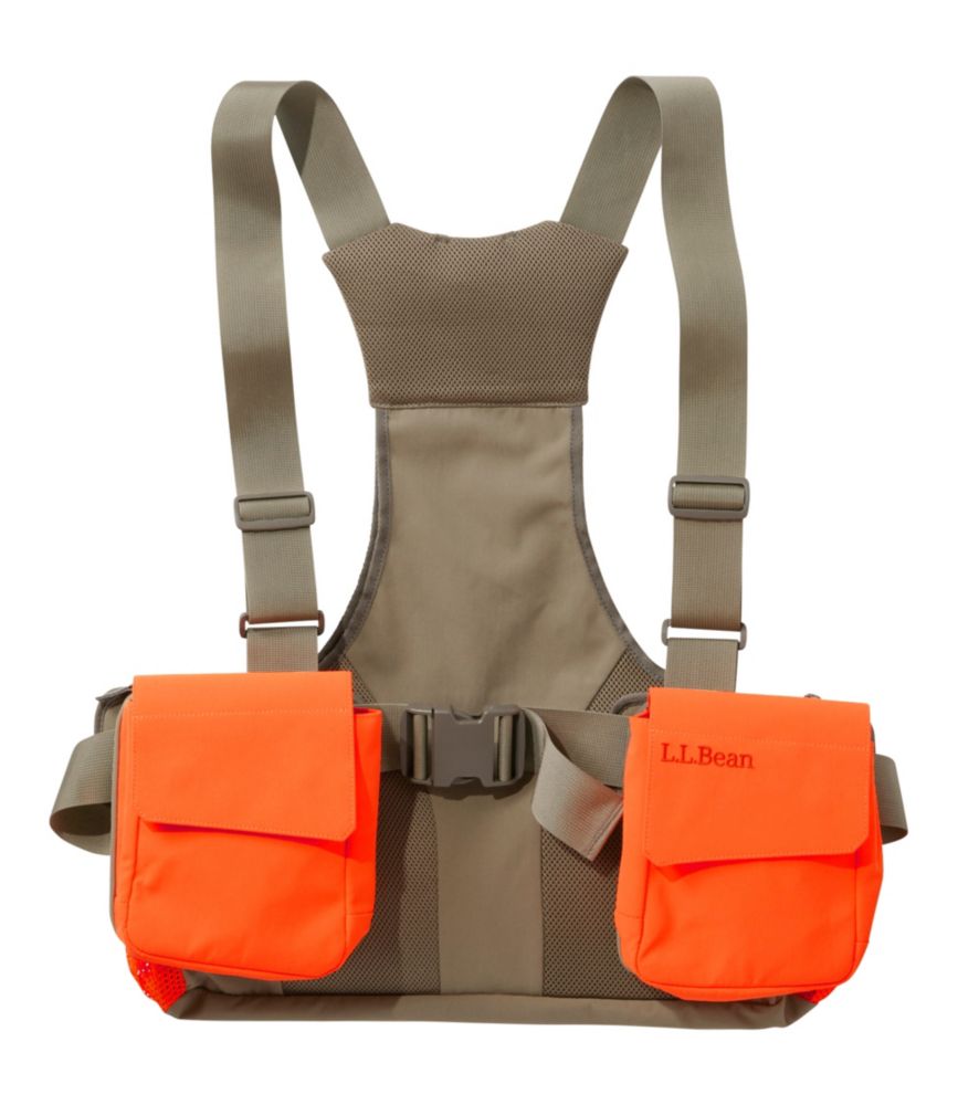 Upland Hunting Strap Vest, Dark Mushroom/Hunter Orange, small image number 1