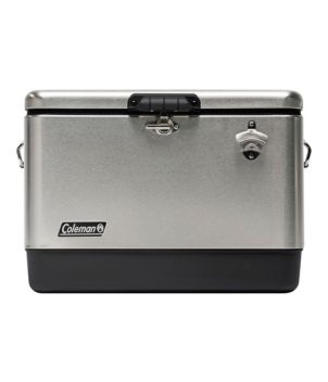Coleman Reunion Steel Belted Cooler, Stainless Steel