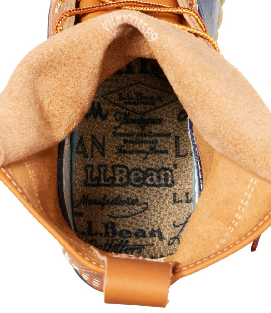 Women's Bean Boots, 8", Tan/Bright Navy/Gum, small image number 7