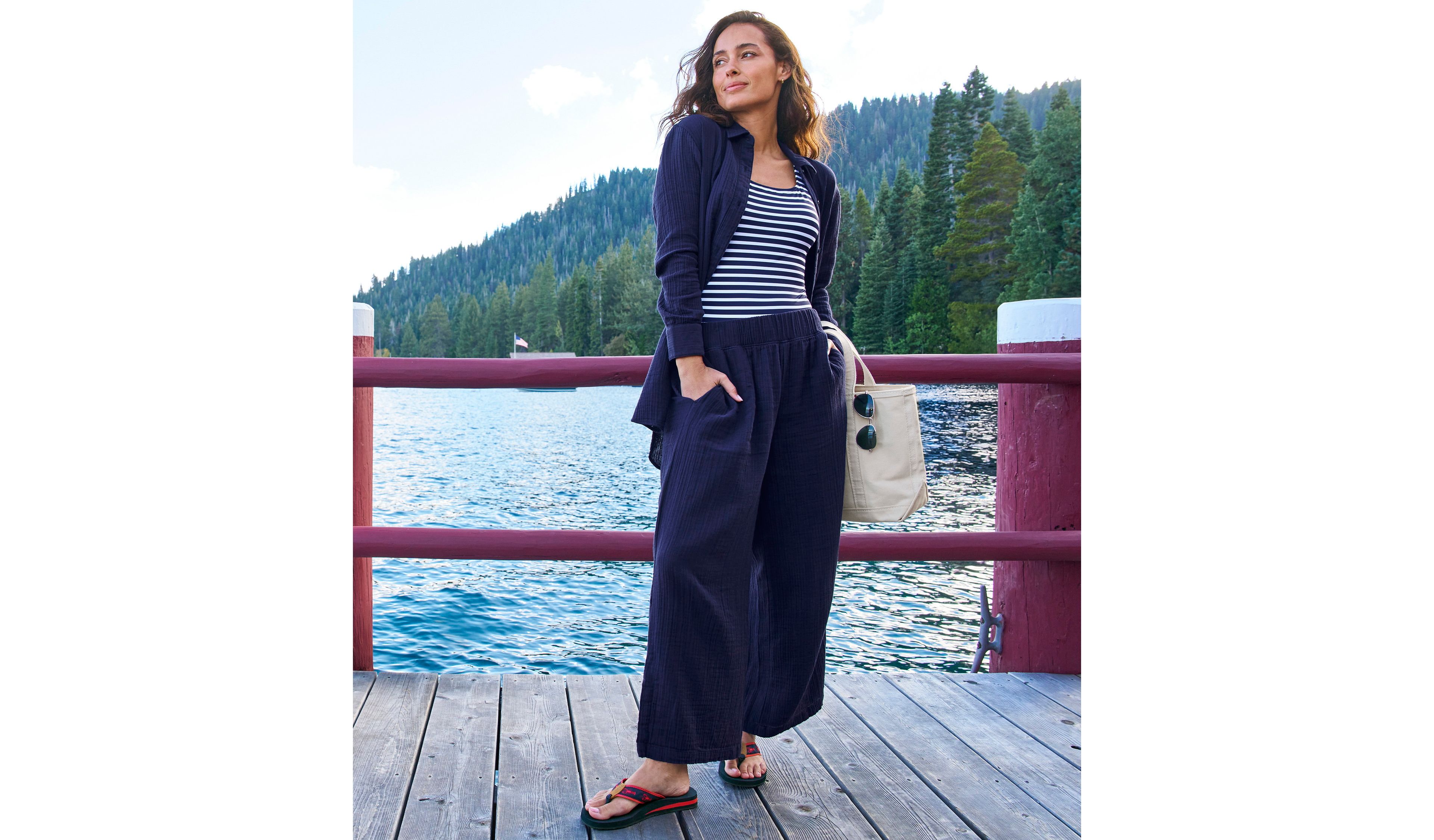 Women's Cloud Gauze Wide-Leg Pants