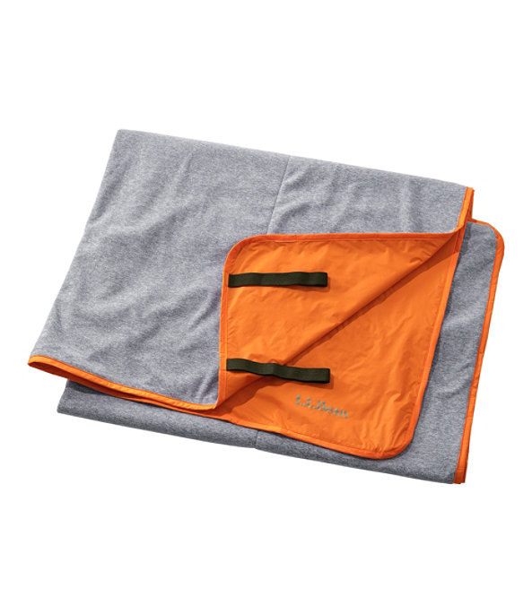 L.L.Bean Waterproof Outdoor Blanket, Light Heather Gray/Persimmon Orange, large image number 0